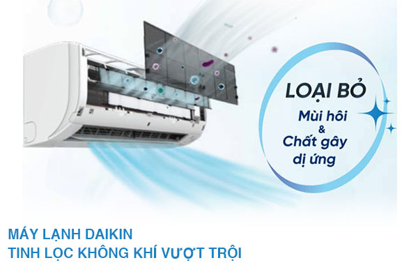 Tính năng lọc không khí, bảo vệ sức khỏe trên máy lạnh Daikin